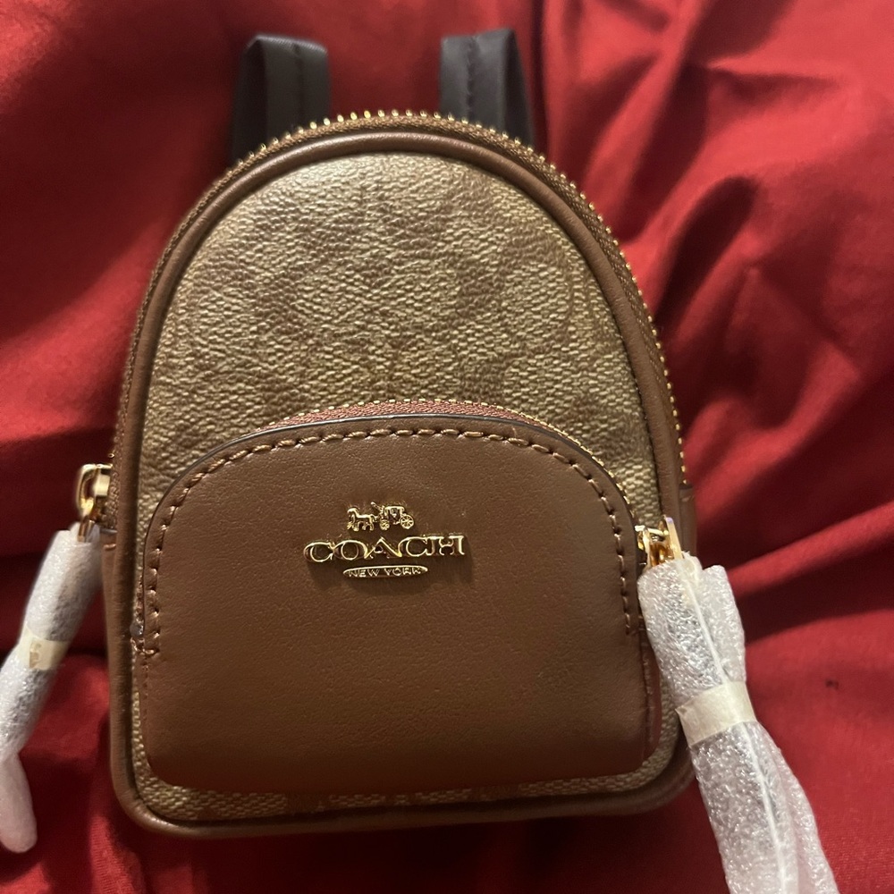 Coach Tan and Brown Mini Backpack